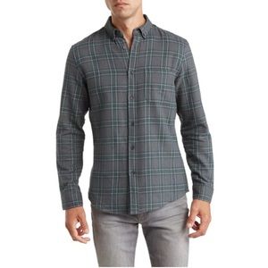 14th & Union Navy India Ink Easy Plaid Flannel Shirt